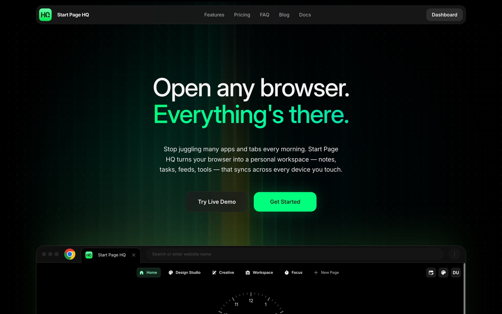 Start Page HQ screenshot