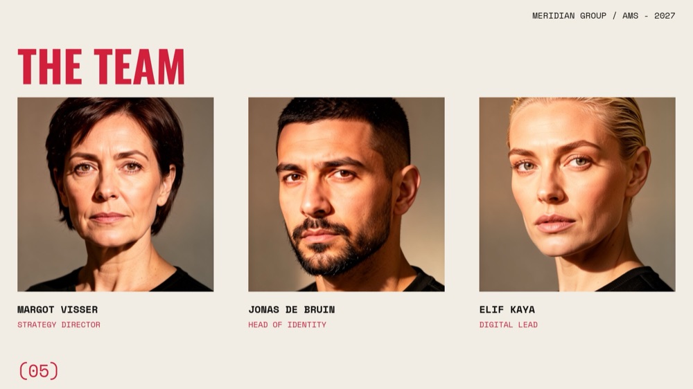 Agency Pitch - Brutalist Crimson Template - pane 5