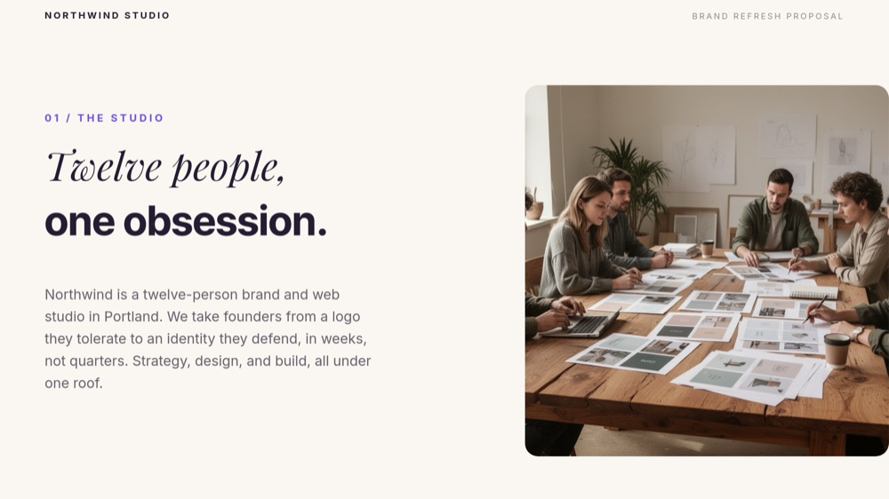Agency Proposal - Gradient Italic Template - pane 2