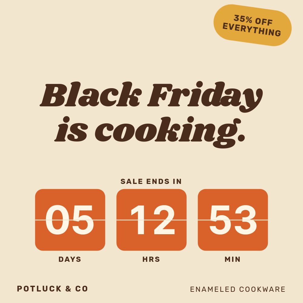 Black Friday Square - Retro Kitchen Template - pane 1