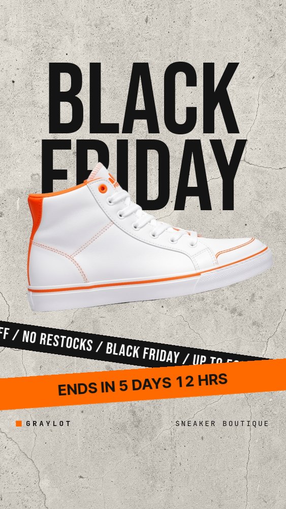 Black Friday Story - Streetwear Tape Template - pane 1