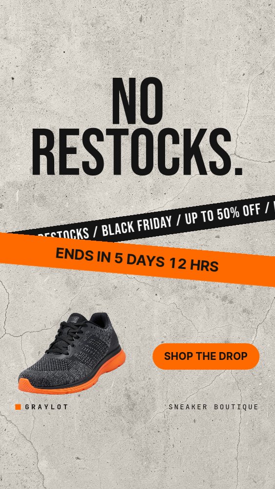 Black Friday Story - Streetwear Tape Template - pane 4