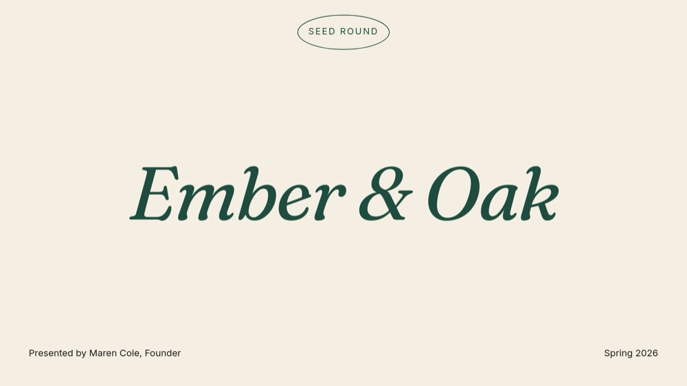 Consumer Brand Pitch - Linen Serif Template - pane 1
