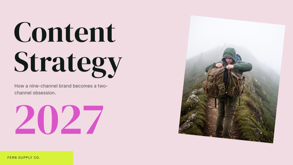Content Strategy - Forest Neon Template - pane 1