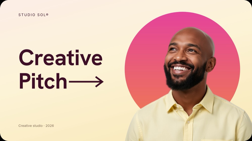 Creative Pitch - Warm Gradient Template - pane 1