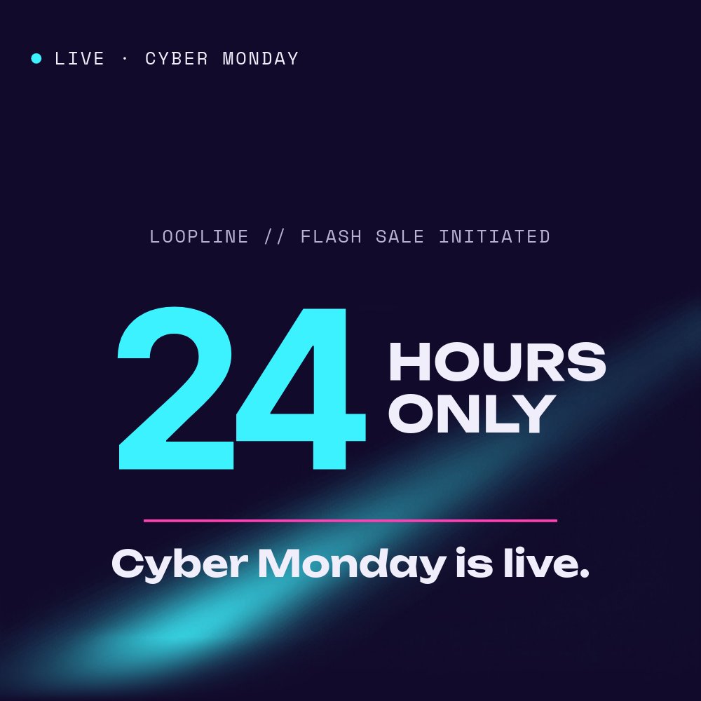 Cyber Monday Flash - 24-Hour Sale Square Template - pane 1