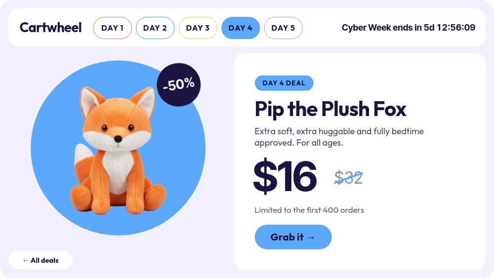 Cyber Week Daily Drops - Day Tabs Template - pane 5