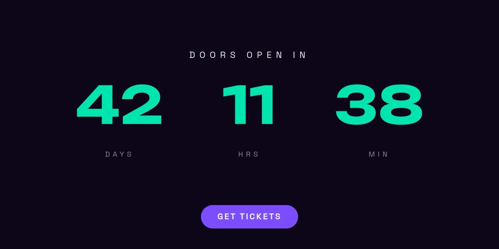 Event Hero - Countdown Template - pane 4