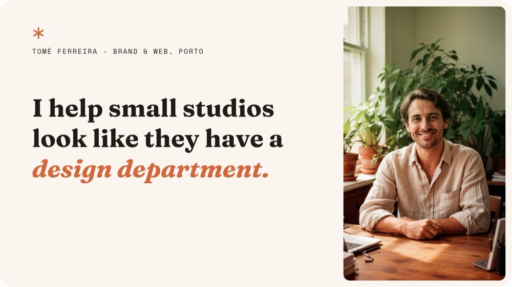 Freelancer One-Pager - Warm Editorial Template - pane 1