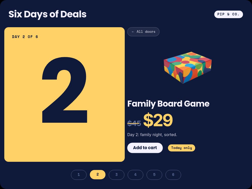 Holiday Deal Calendar - Door Grid Template - pane 3