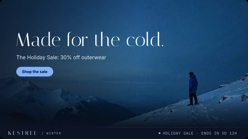 Holiday Sale Lookbook - Winter Hero Template - pane 1
