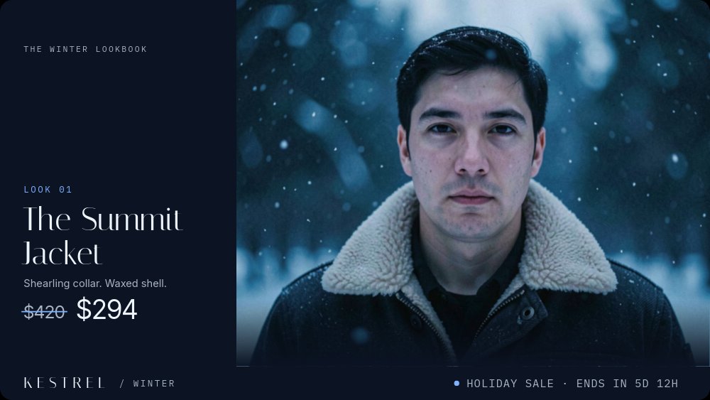 Holiday Sale Lookbook - Winter Hero Template - pane 2