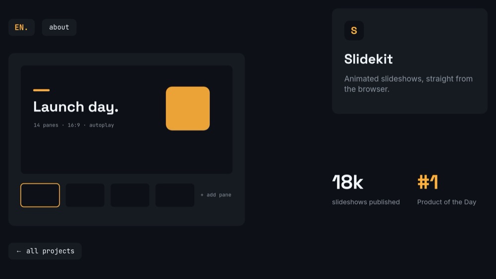 Indie Maker Portfolio - Product Shelf Template - pane 4