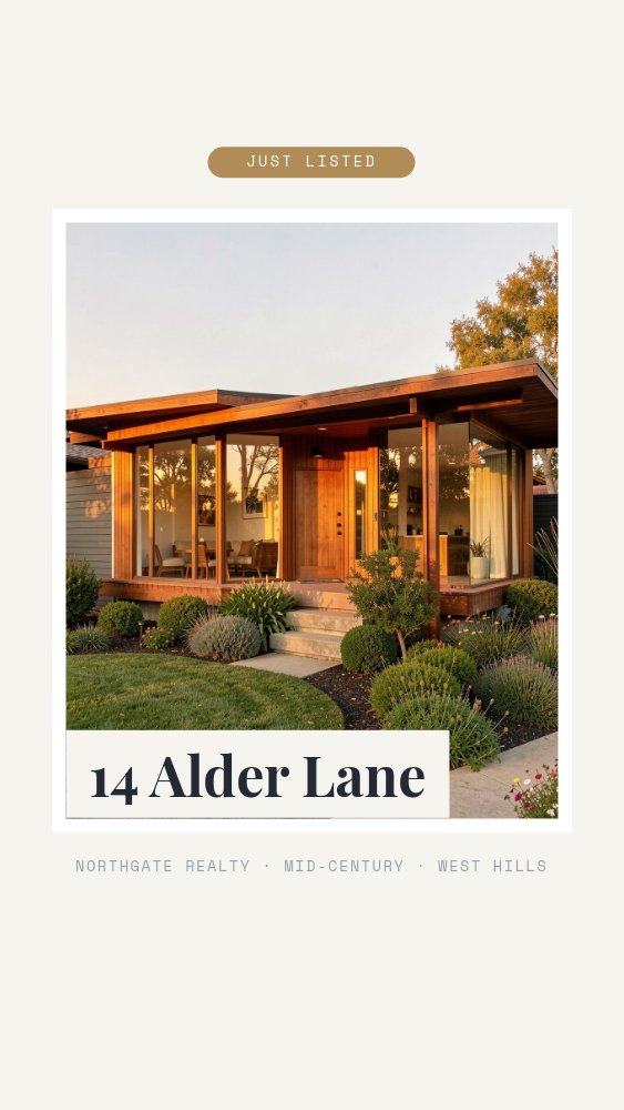 Just Listed Story - Property Reveal Template - pane 1