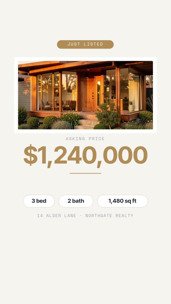 Just Listed Story - Property Reveal Template - pane 2