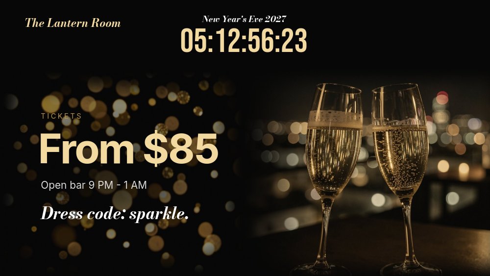 New Year's Eve - Countdown to Midnight Template - pane 3