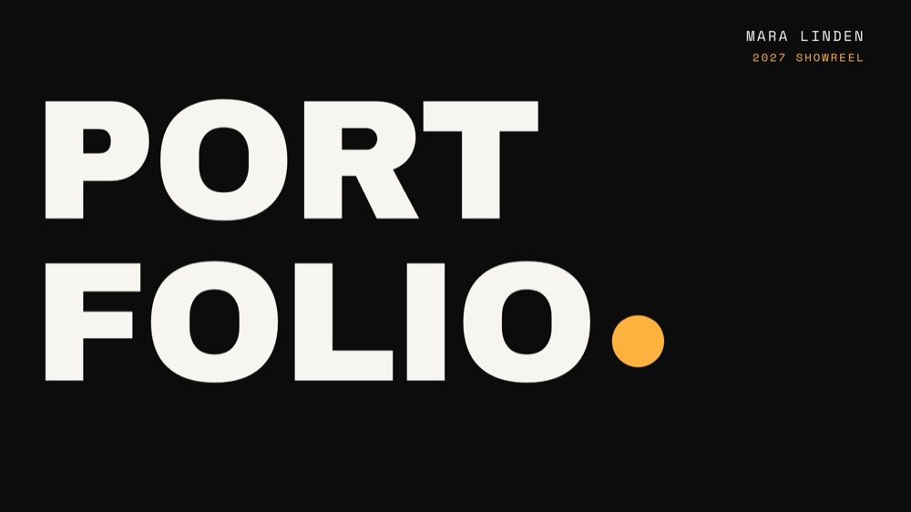 Personal Portfolio - Monochrome Amber Template - pane 1