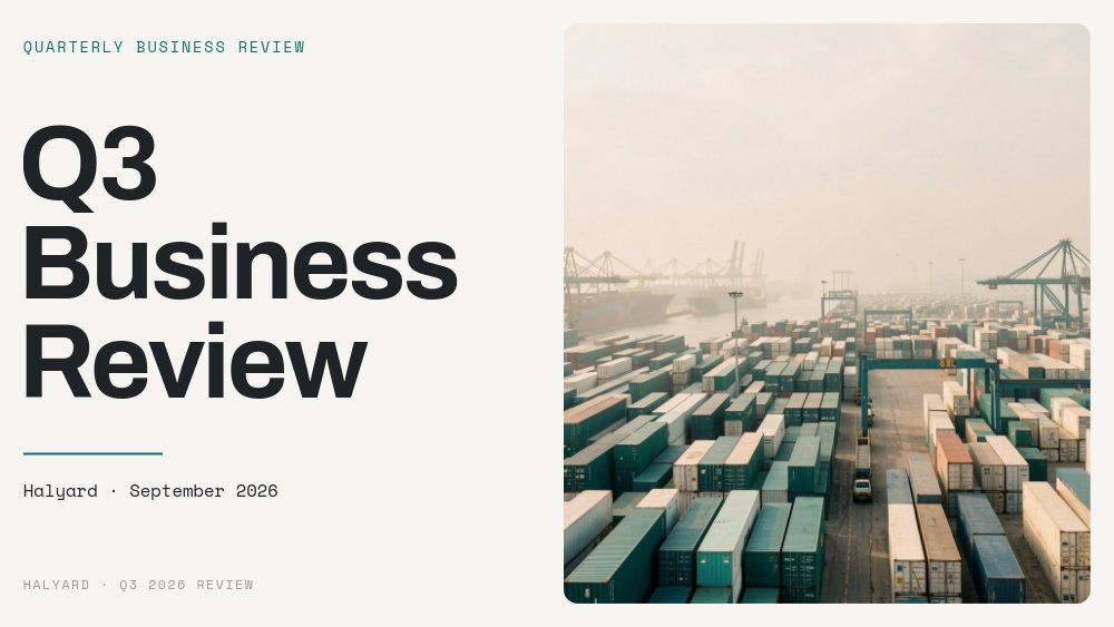 Quarterly Business Review - Donut & Bars Template - pane 1