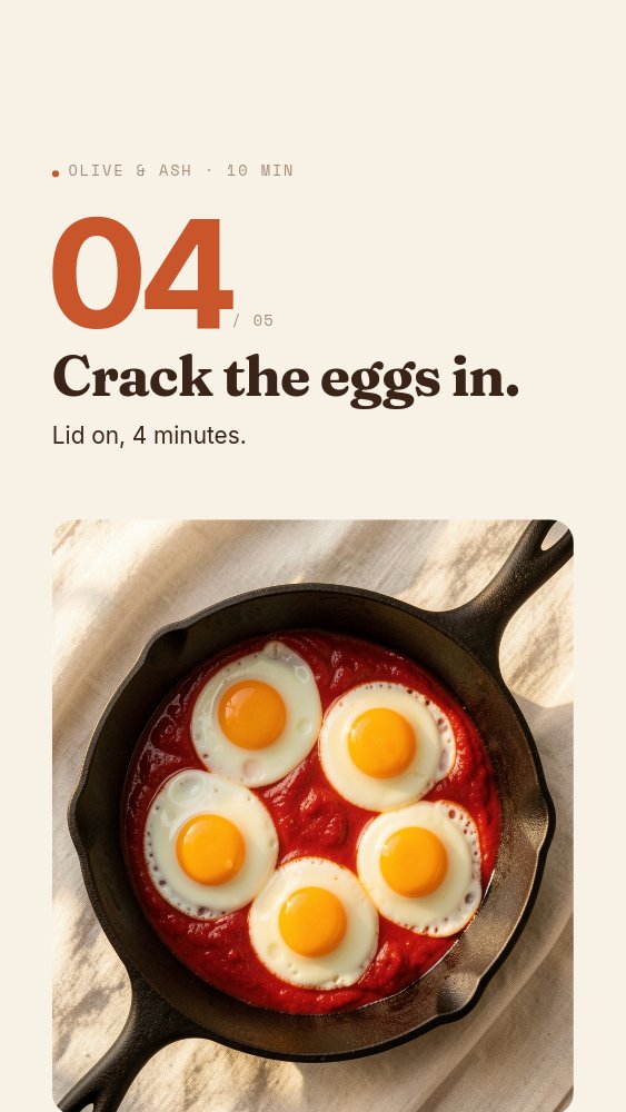 Recipe Story - Five Steps Template - pane 4