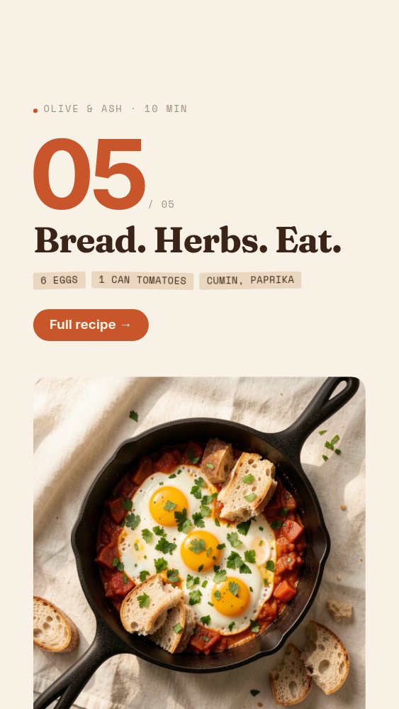 Recipe Story - Five Steps Template - pane 5
