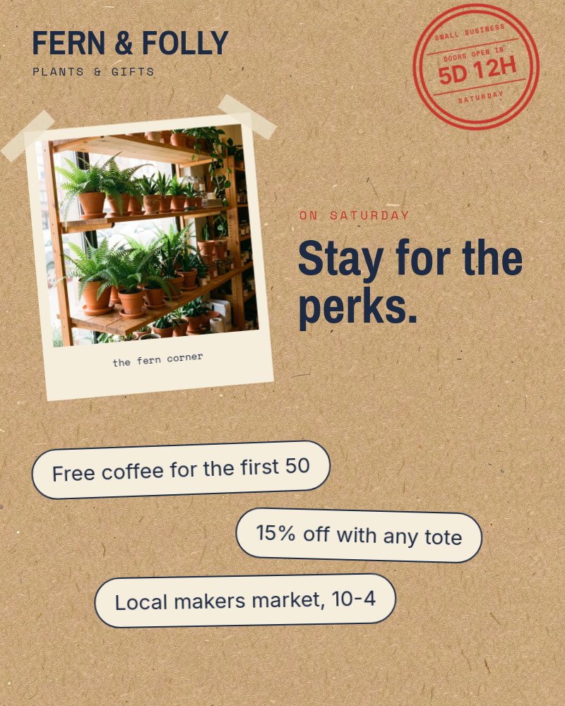 Small Business Saturday - Shop Local Post Template - pane 3