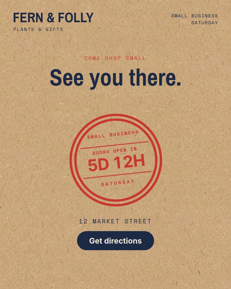 Small Business Saturday - Shop Local Post Template - pane 4