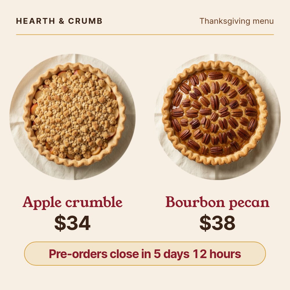 Thanksgiving Pre-Orders - Bakery Square Template - pane 3