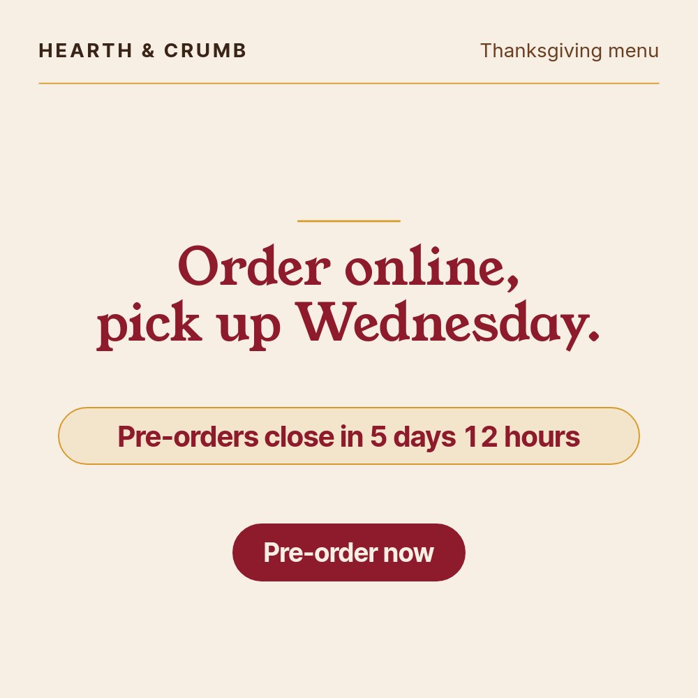 Thanksgiving Pre-Orders - Bakery Square Template - pane 4