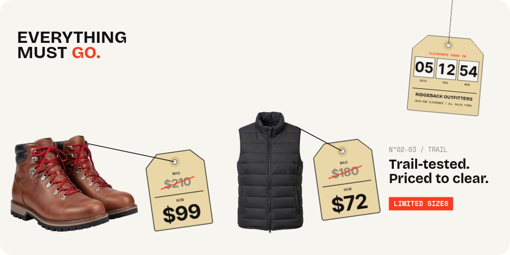 Year-End Clearance - Price Tag Hero Template - pane 3